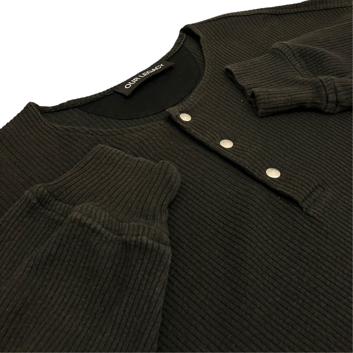 OUR LEGACY 25SS【BALLON SWEATSHIRT】ヘンリーネックカットソーM2256BBS 古着・中古-5枚目のアイテム画像