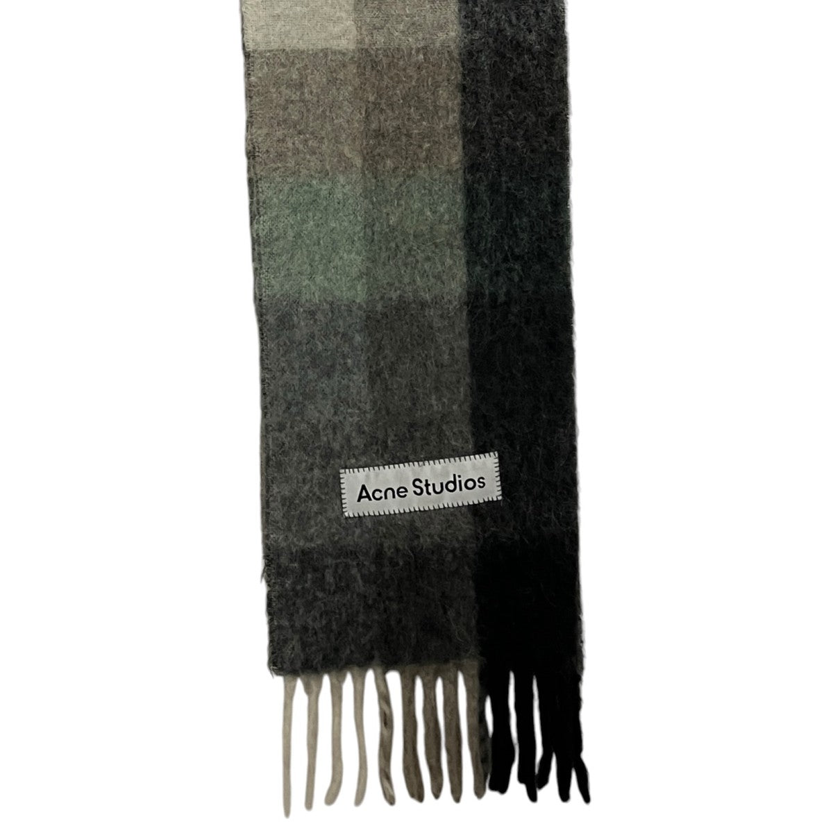 ACNE STUDIOS モヘヤチェックマフラーCA0084 古着・中古-4枚目のアイテム画像