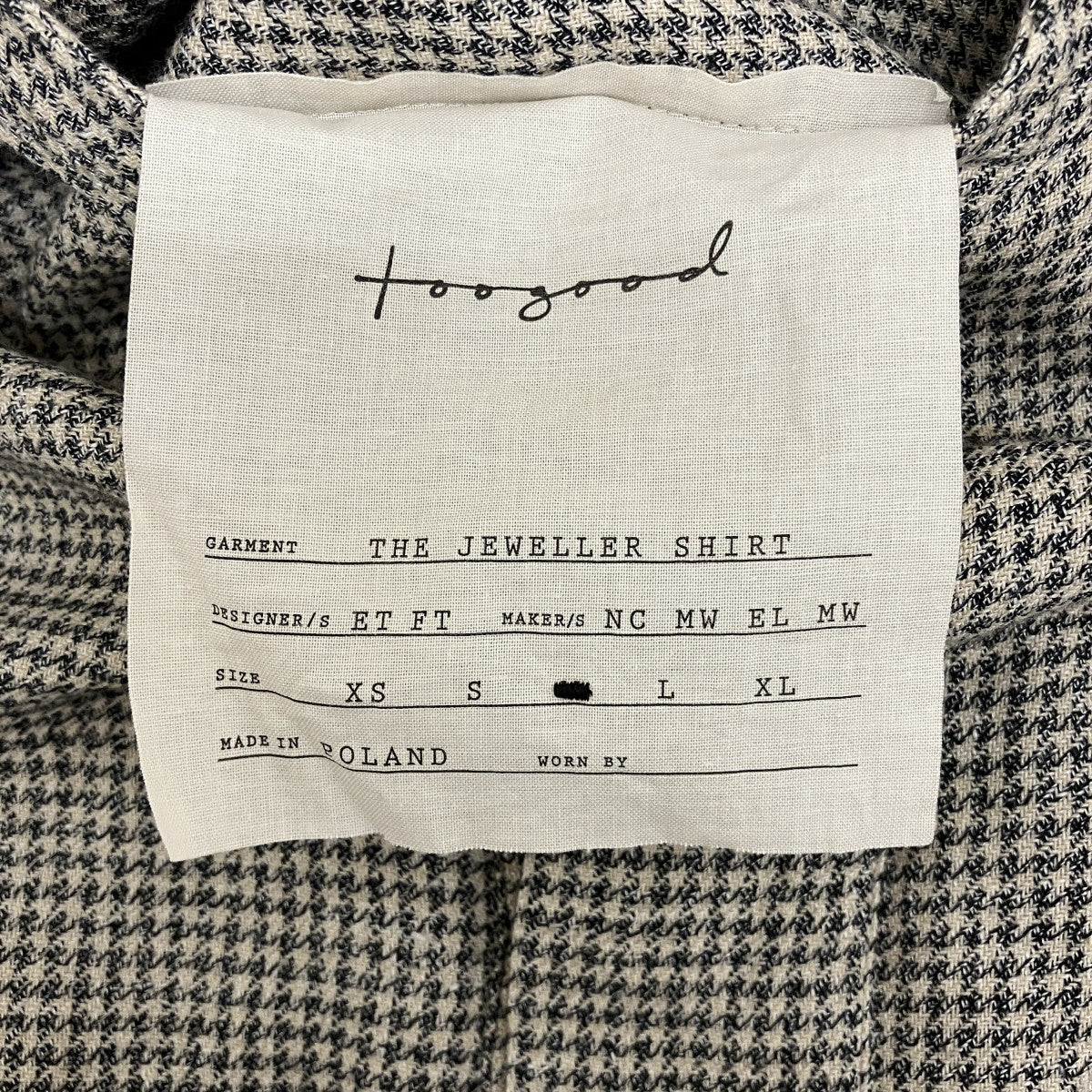 toogood 【THE JEWELLER SHIRT】プルオーバーシャツ 古着・中古-6枚目のアイテム画像