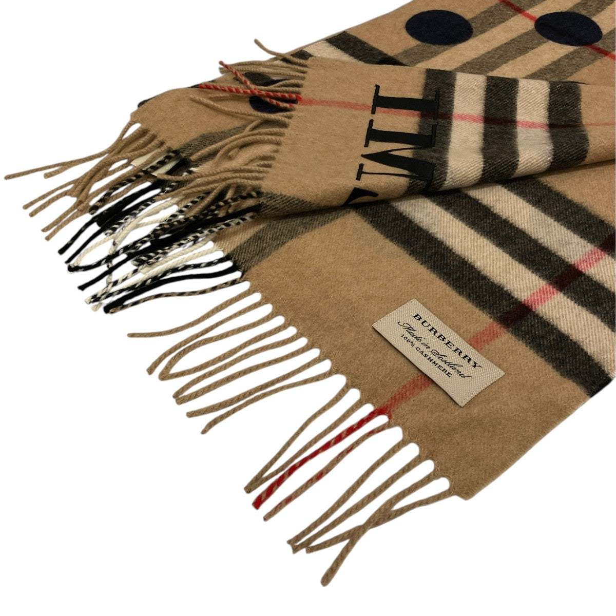 BURBERRY カシミヤチェックマフラー3994309 古着・中古-8枚目のアイテム画像