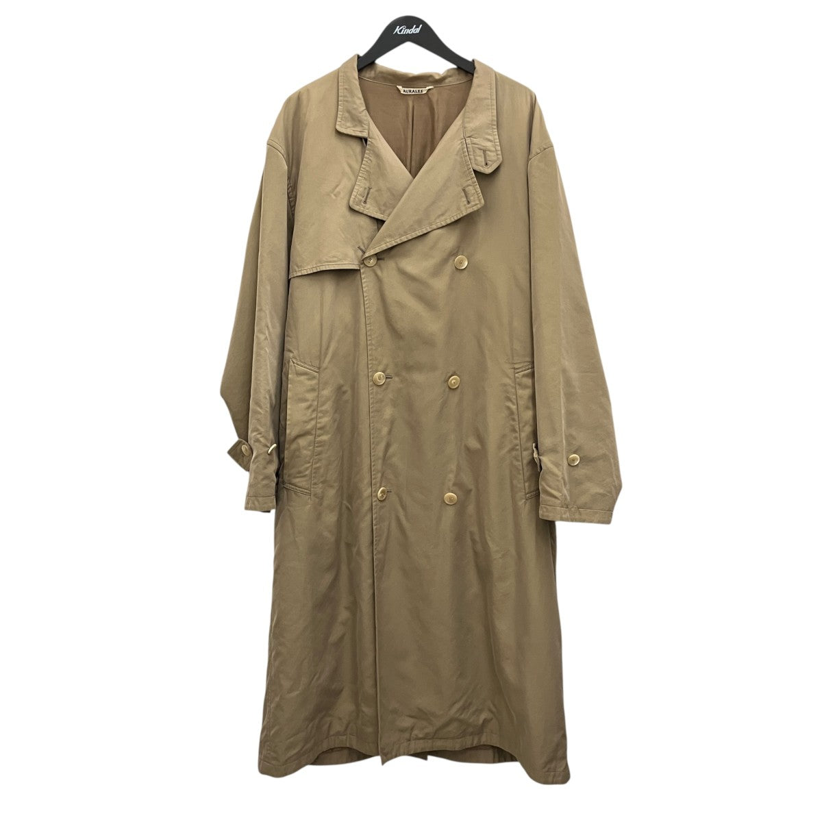 AURALEE 【WASHED FINX CUPRO TWILL LONG COAT】ロングトレンチコートA20AC01FC 古着・中古-1枚目のアイテム画像