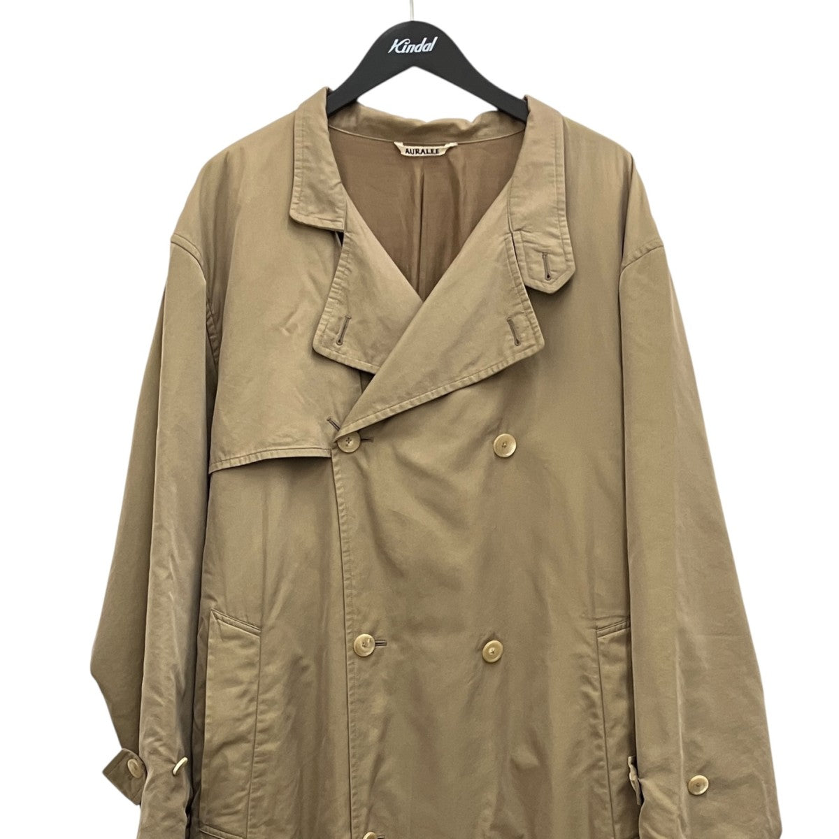 AURALEE 【WASHED FINX CUPRO TWILL LONG COAT】ロングトレンチコートA20AC01FC 古着・中古-3枚目のアイテム画像