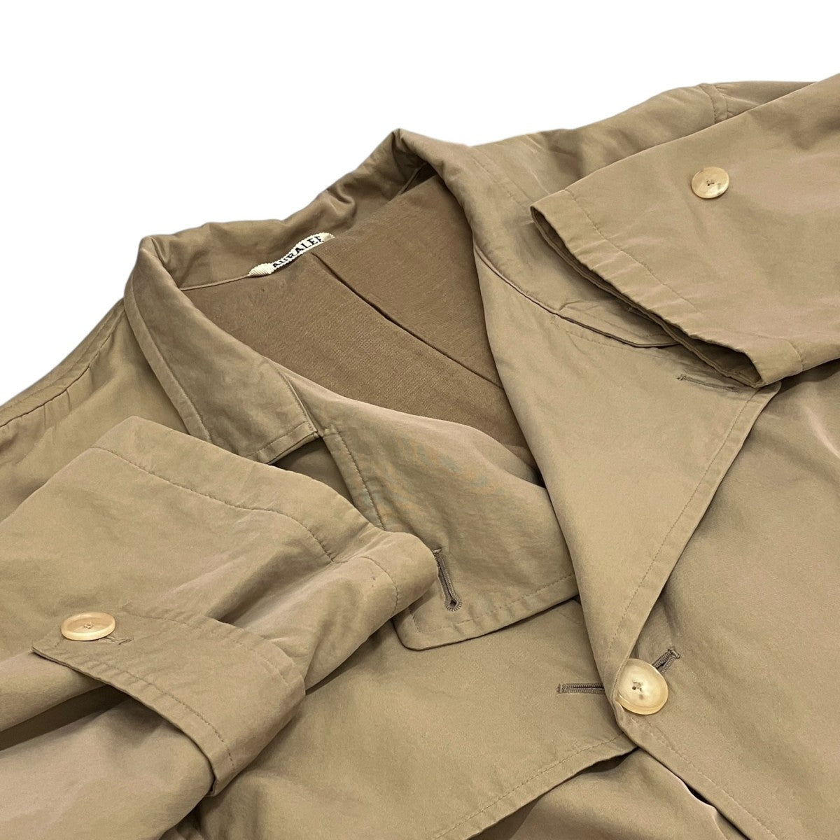AURALEE 【WASHED FINX CUPRO TWILL LONG COAT】ロングトレンチコートA20AC01FC 古着・中古-5枚目のアイテム画像