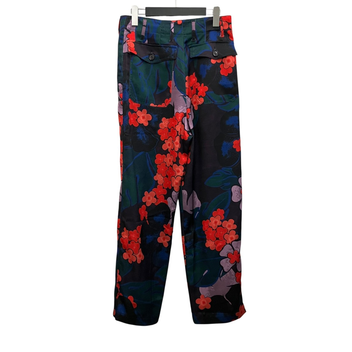 DRIES VAN NOTEN フラワーパターン タックワイドパンツ71-04-04-04020 古着・中古-2枚目のアイテム画像