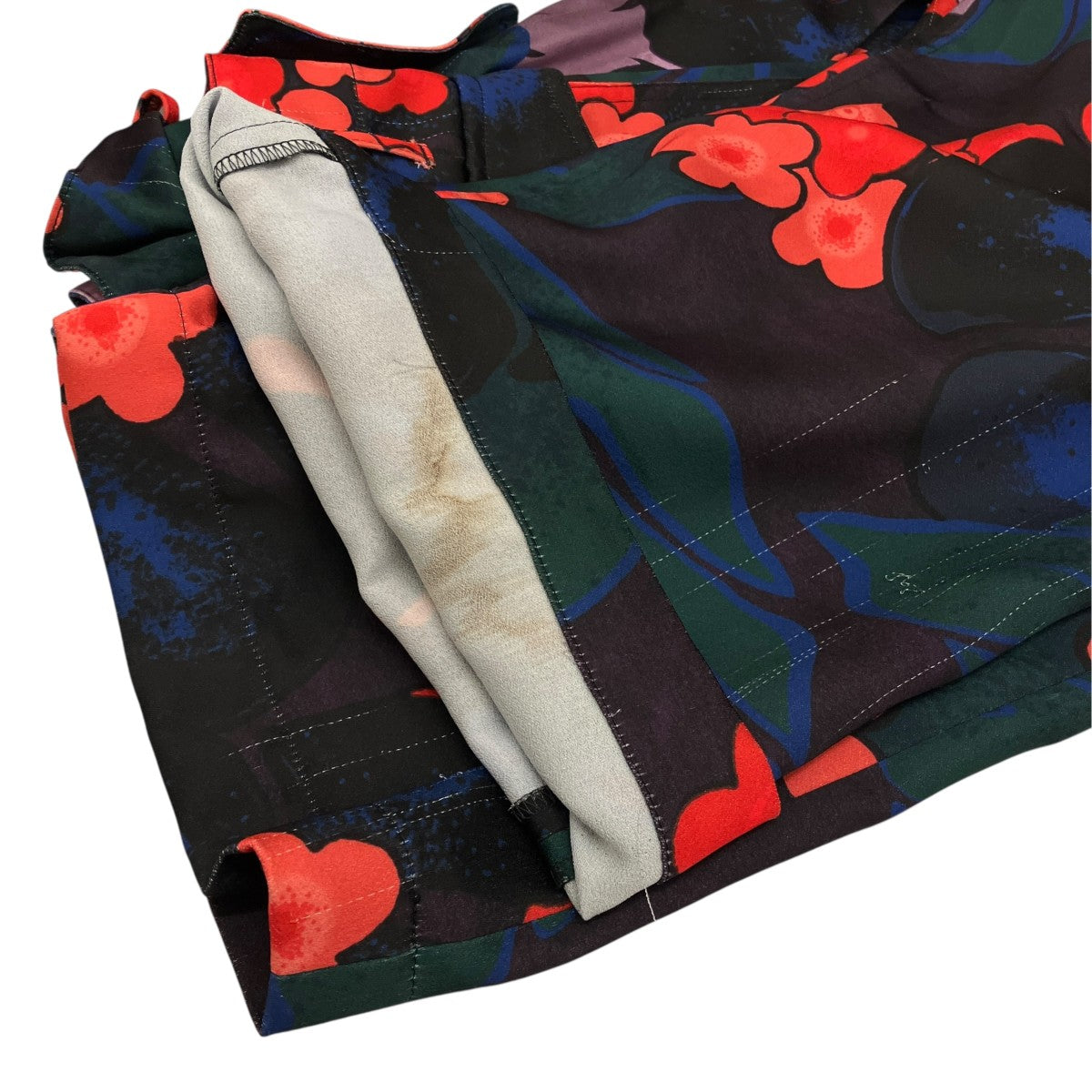 DRIES VAN NOTEN フラワーパターン タックワイドパンツ71-04-04-04020 古着・中古-7枚目のアイテム画像