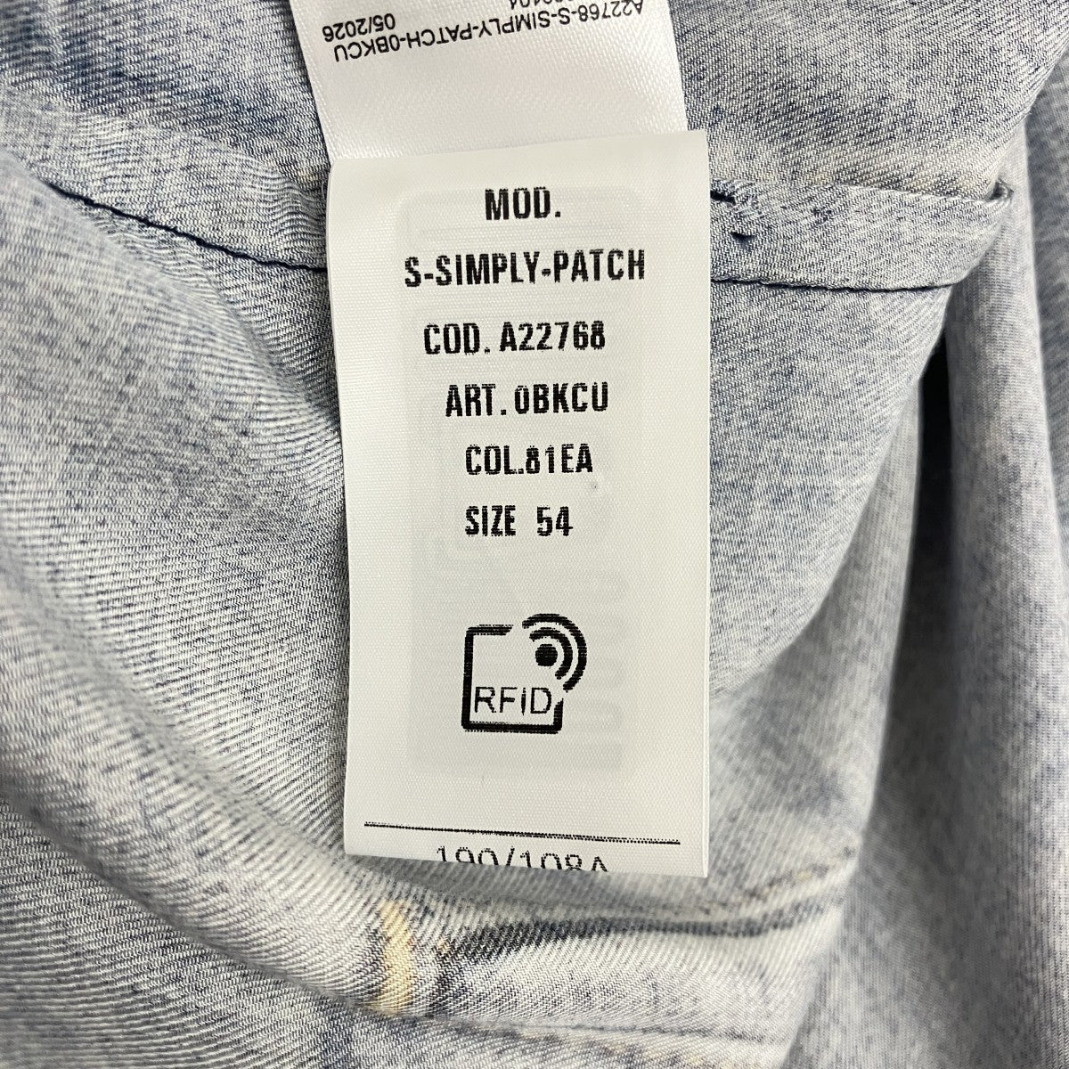 DIESEL 【S-SIMPLY-PATCH】フェイクパッチデジタルプリントシャツA227680BKCU 古着・中古-6枚目のアイテム画像
