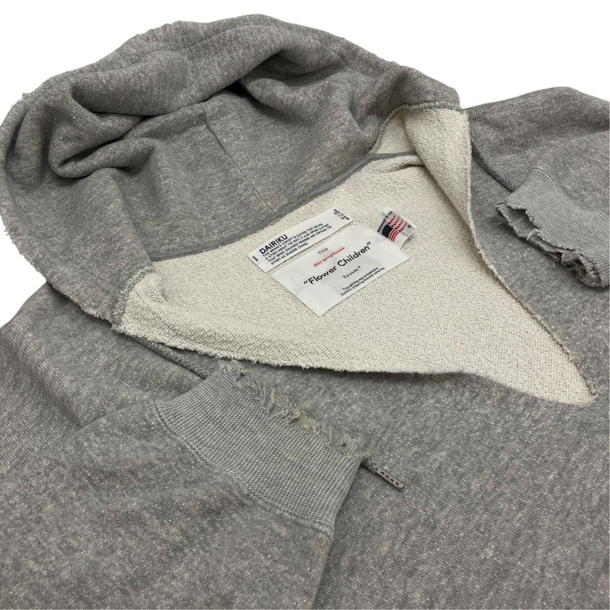 DAIRIKU(ダイリク) 【SKIPPER CUT OFF HOODIE】ダメージ加工プル
