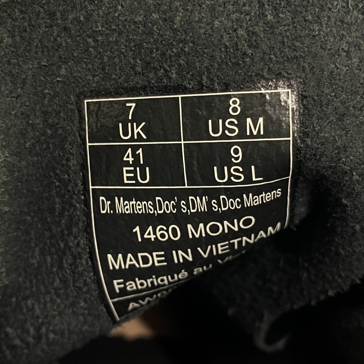Dr．Martens 【1460 MONO】8ホールブーツ 古着・中古-10枚目のアイテム画像
