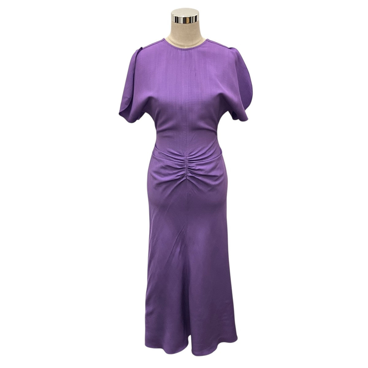 Victoria Beckham レーヨンミディワンピース 古着・中古-1枚目のアイテム画像