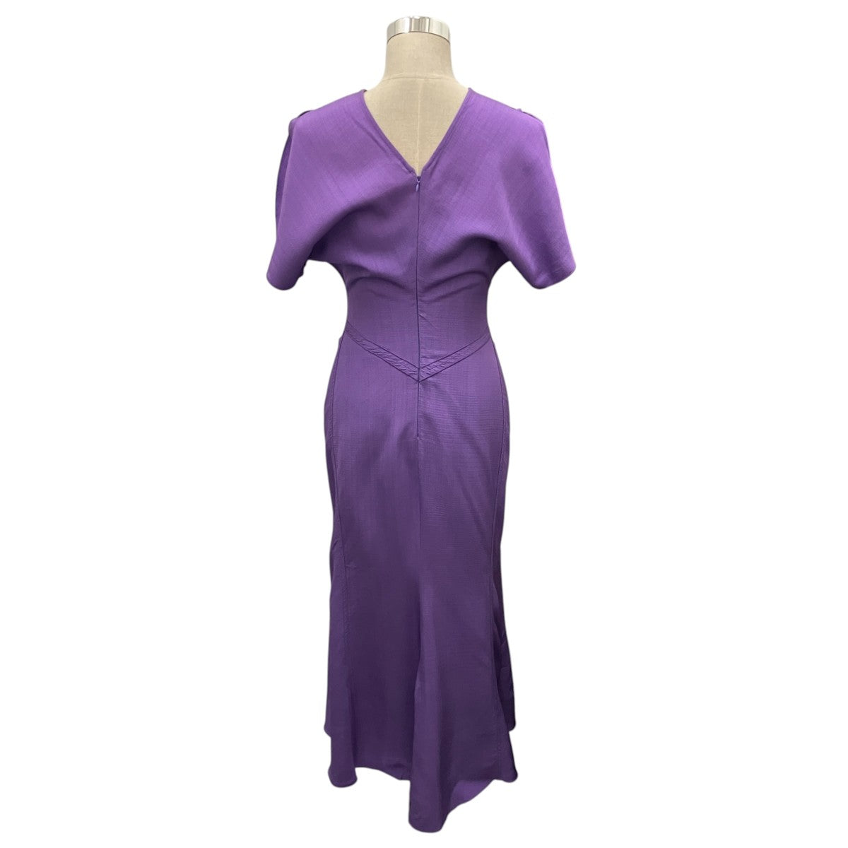 Victoria Beckham レーヨンミディワンピース 古着・中古-2枚目のアイテム画像