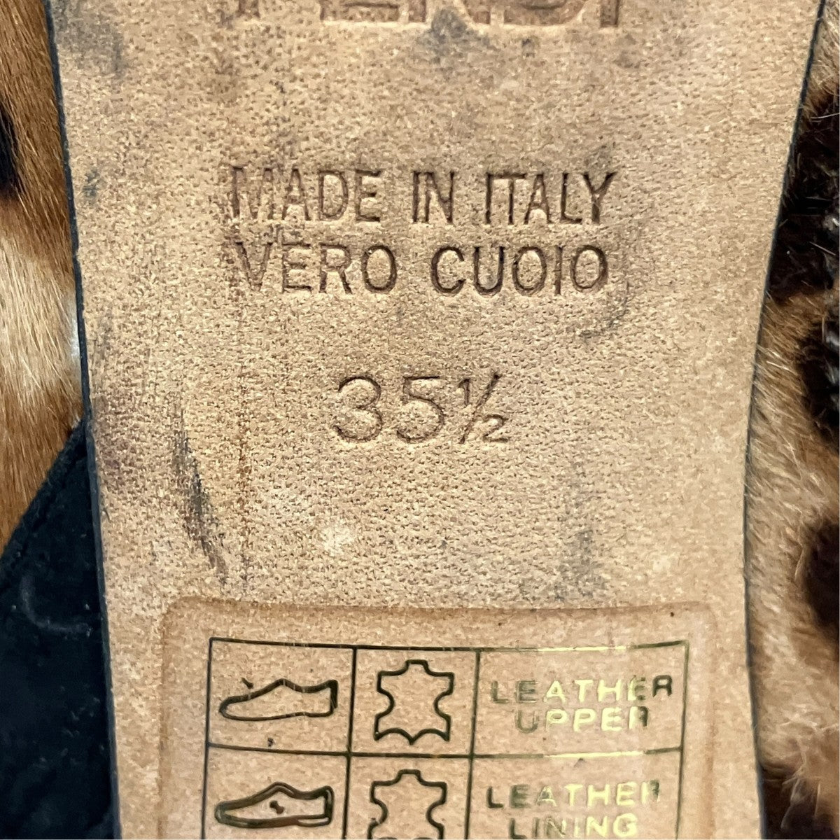 FENDI レオパード ハラコショートブーツ 古着・中古-9枚目のアイテム画像