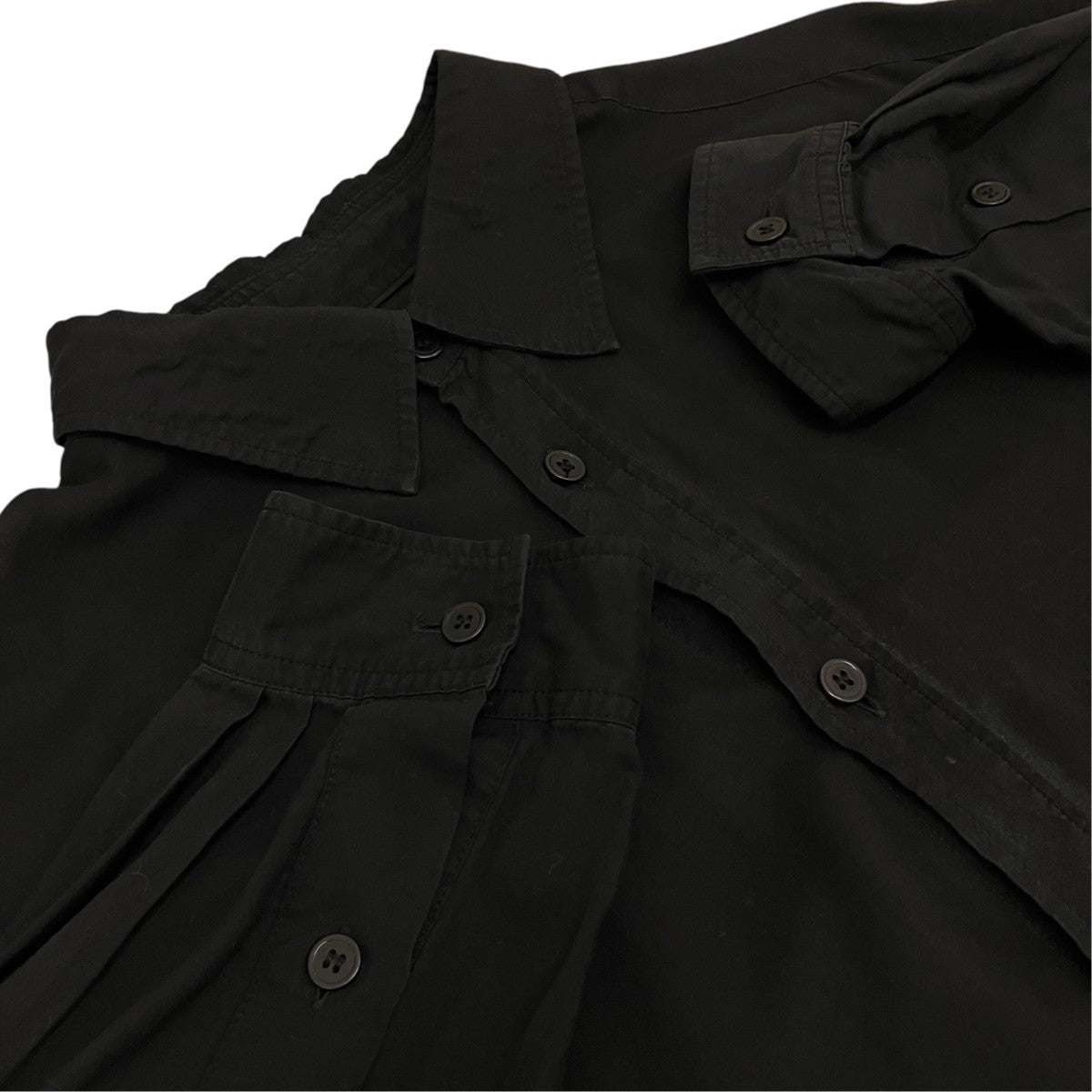 Yohji Yamamoto pour homme 【TENCEL LAWN STAND COLLAR BLOUSE】ブラウスHD-B48-203 古着・中古-5枚目のアイテム画像