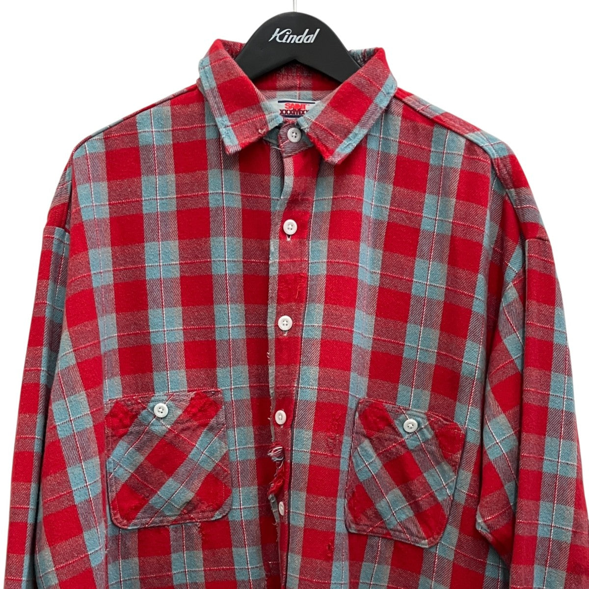 SAINT MICHAEL 【FRNL CHECK SHIRT】チェックシャツSM-YS8-0000-023 古着・中古-3枚目のアイテム画像