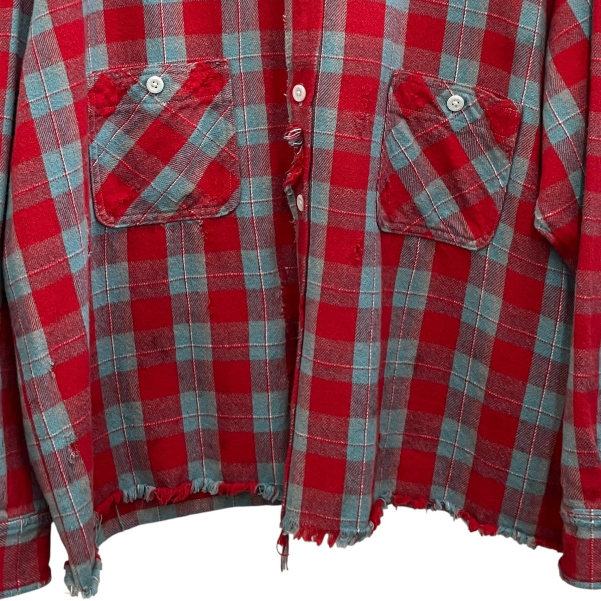 SAINT MICHAEL 【FRNL CHECK SHIRT】チェックシャツSM-YS8-0000-023 古着・中古-4枚目のアイテム画像