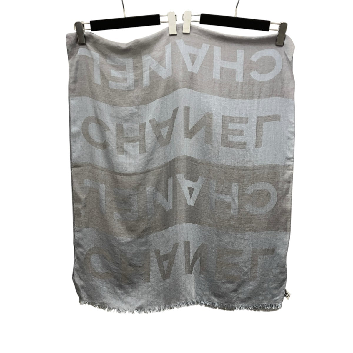 CHANEL シルク×カシミヤストール 古着・中古-2枚目のアイテム画像