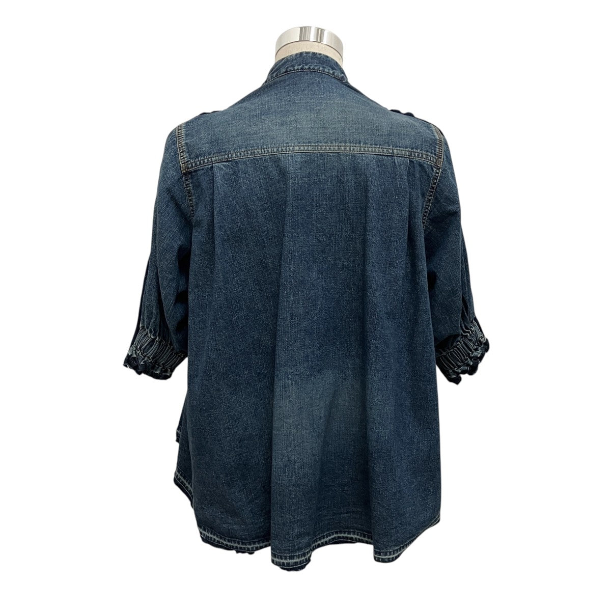 sacai デニム切替ケーブルニット21-05474 古着・中古-2枚目のアイテム画像
