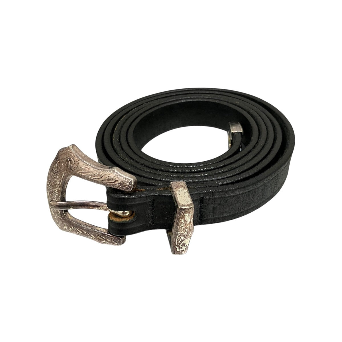 TORY LEATHER 【Extra Long Leather Belt with 3-pc Silver Buckle Set】FREAK’S STORE別注ウエスタンベルト2240 古着・中古-1枚目のアイテム画像