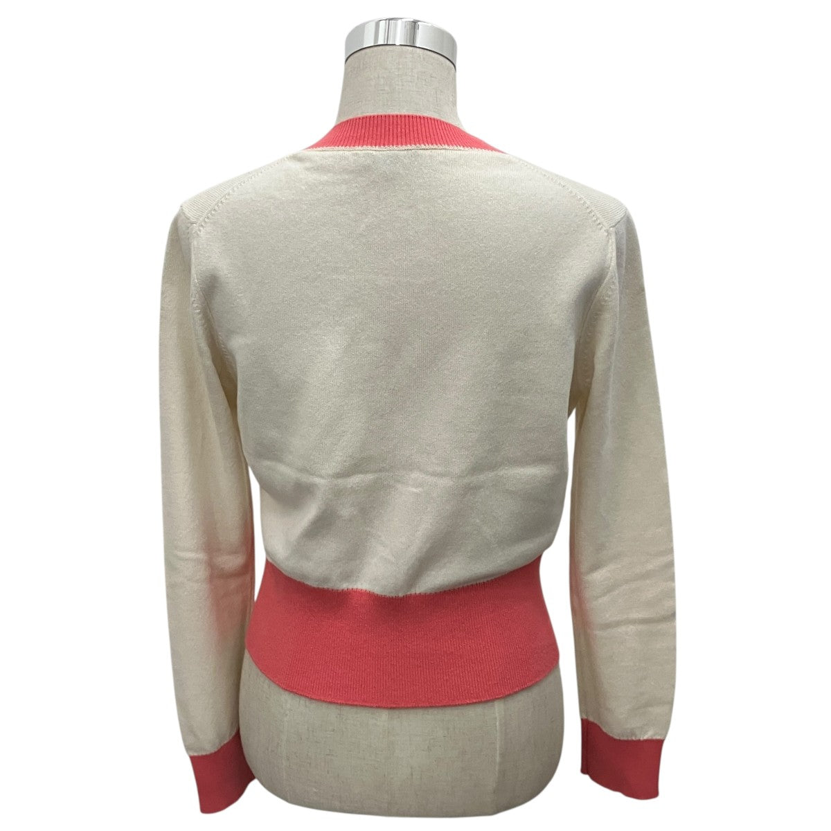【Logo Bi-Color Cashmere Cardigan】カシミヤロゴカーディガンP61427K46799