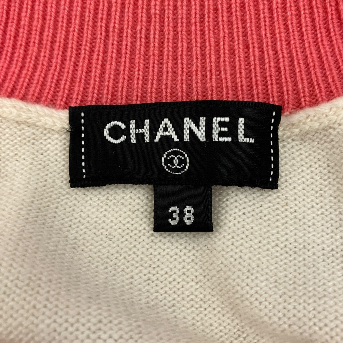 CHANEL 【Logo Bi-Color Cashmere Cardigan】カシミヤロゴカーディガンP61427K46799 古着・中古-6枚目のアイテム画像