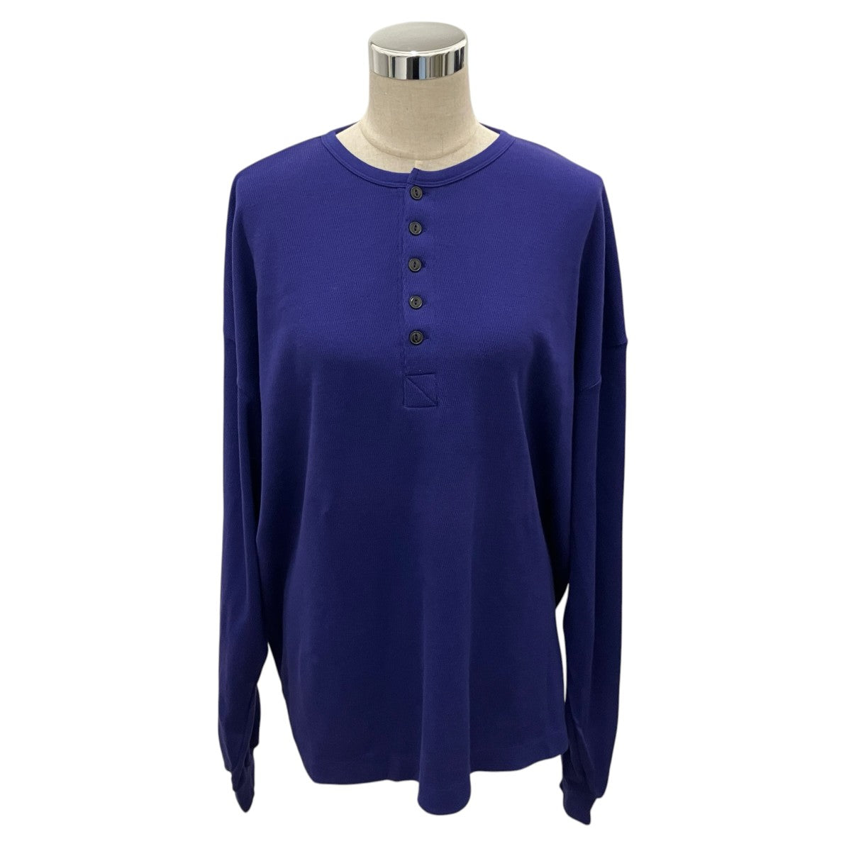 ULTERIOR 【 C CASH HONEYCOMB HENLEY-NECK TOP 】コットン カシミヤ ハニカム ヘンリーネックUCS98-KC220 古着・中古-1枚目のアイテム画像