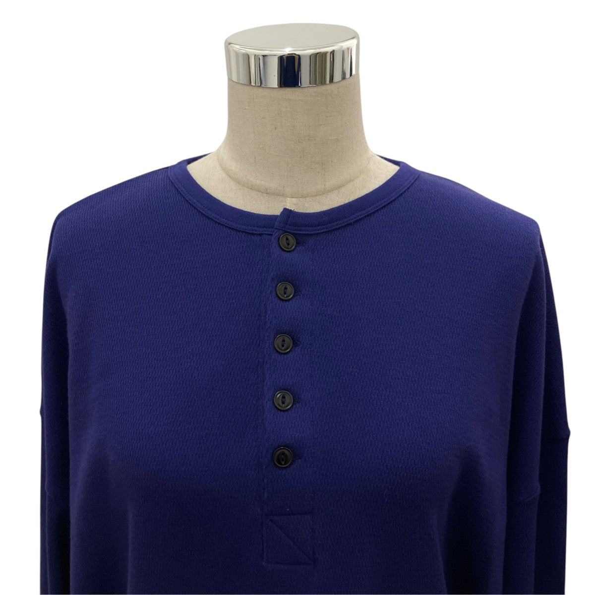 ULTERIOR 【 C CASH HONEYCOMB HENLEY-NECK TOP 】コットン カシミヤ ハニカム ヘンリーネックUCS98-KC220 古着・中古-4枚目のアイテム画像
