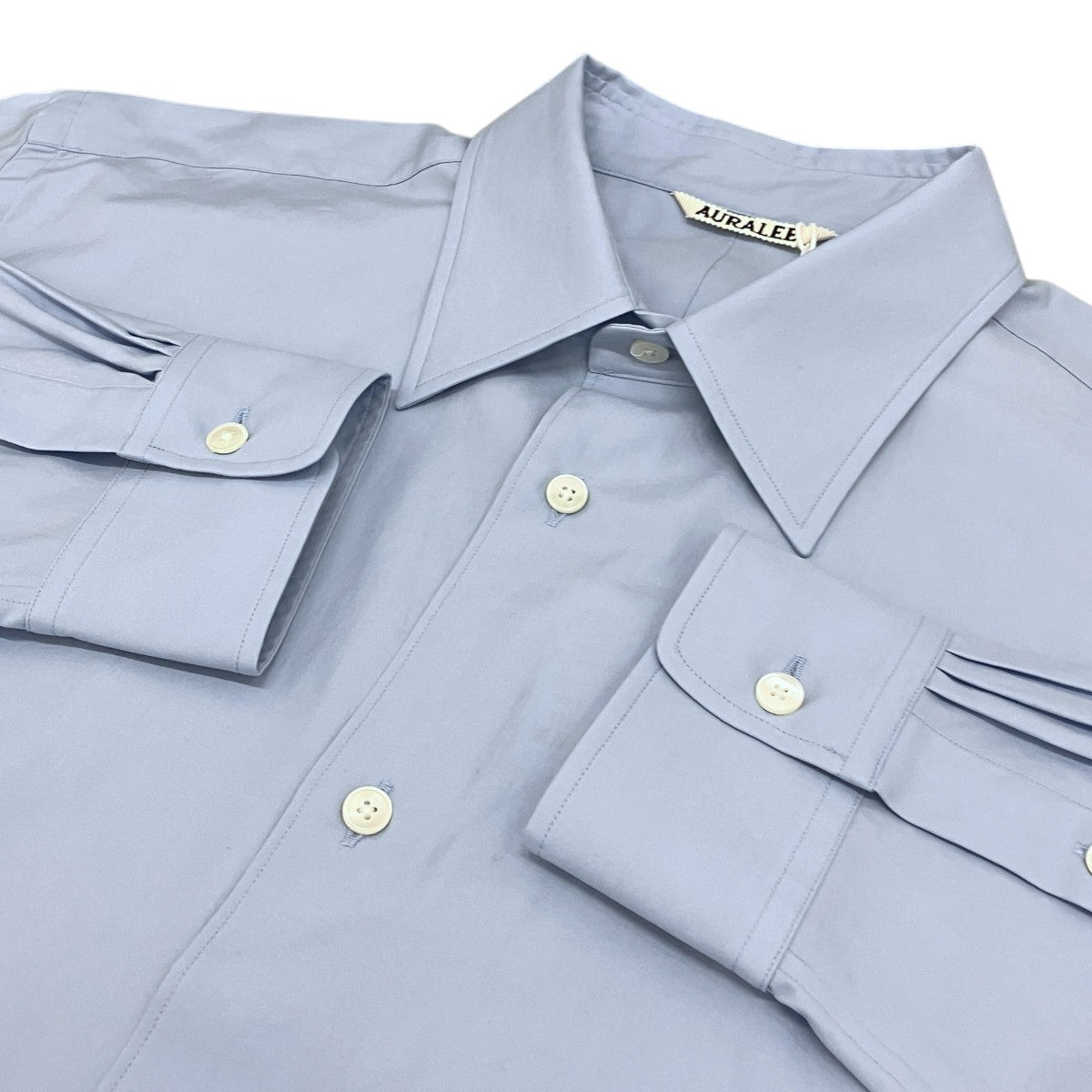 AURALEE 【WASHED FINX TWILL SHIRT】ツイルシャツA00S01TN 古着・中古-5枚目のアイテム画像