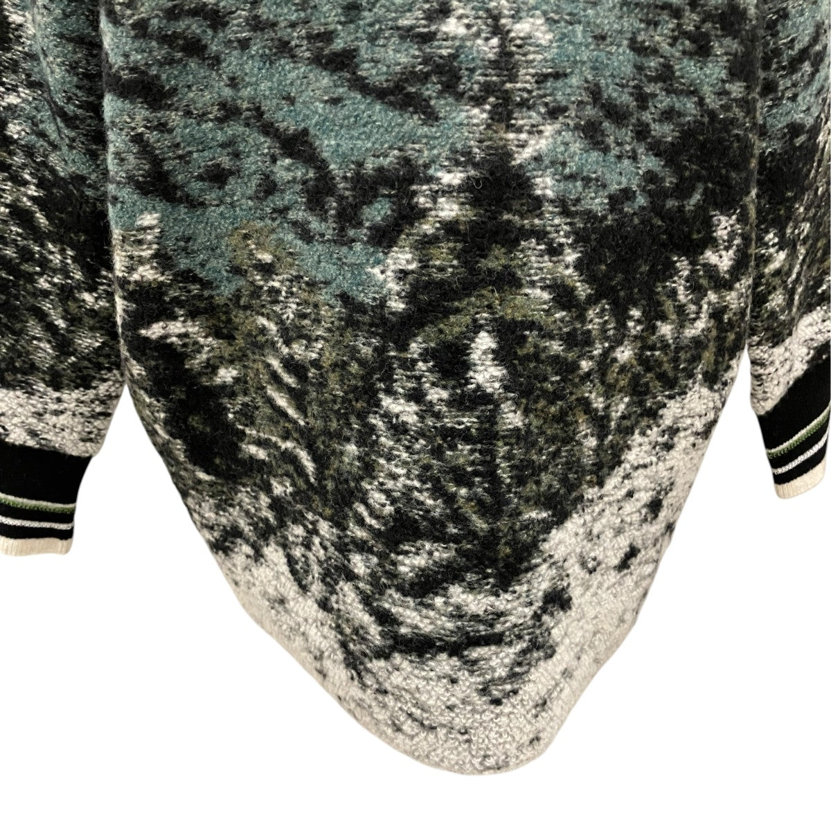 mame kurogouchi 【Pile Jacquard Plunge Knit Top】ディープVネックニットトップMM26FW-KN079 古着・中古-5枚目のアイテム画像