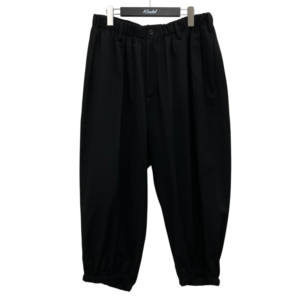 Yohji Yamamoto pour homme 24SSU-ギャザー9分丈パンツHS-P10-100 古着・中古-1枚目のアイテム画像