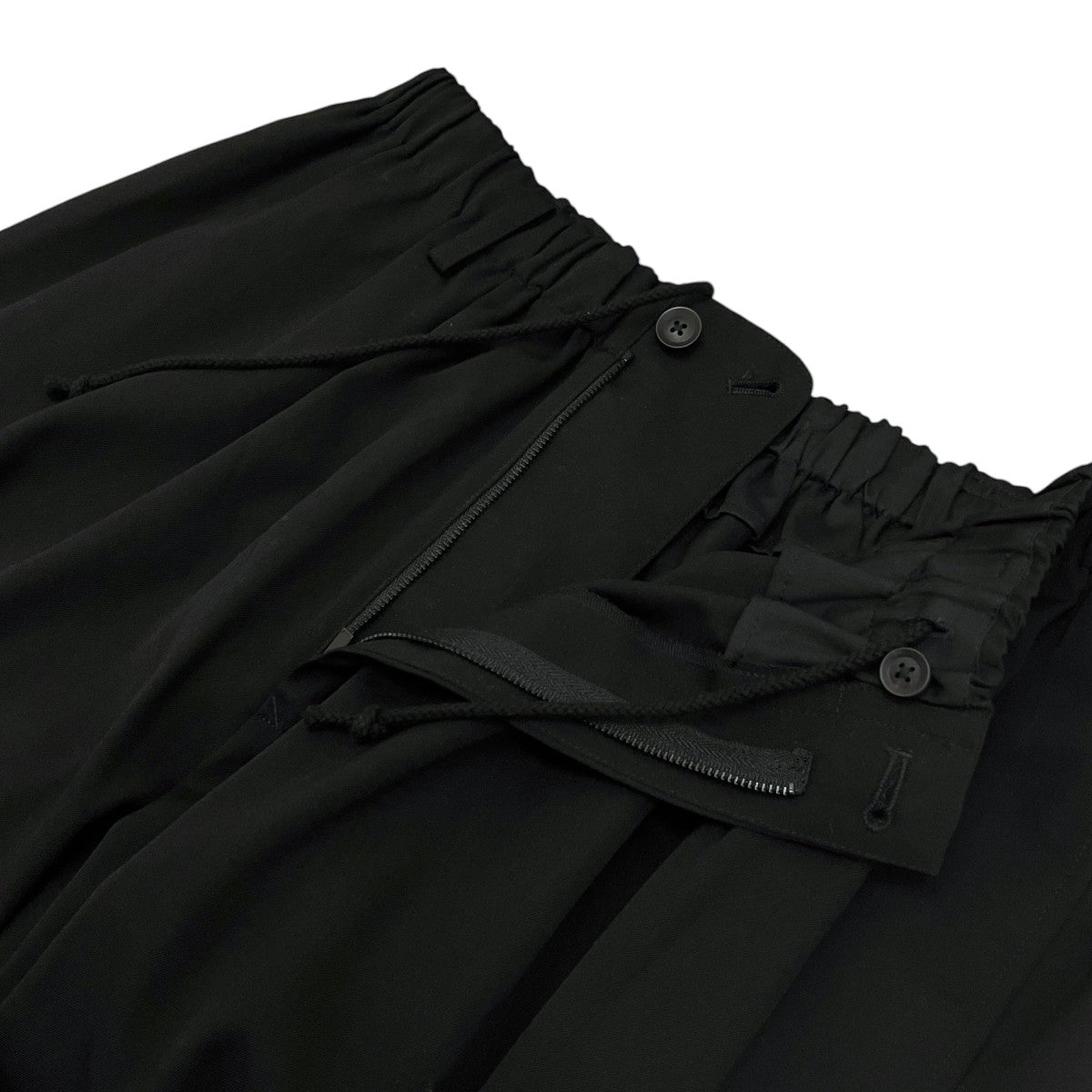 Yohji Yamamoto pour homme 24SSU-ギャザー9分丈パンツHS-P10-100 古着・中古-5枚目のアイテム画像