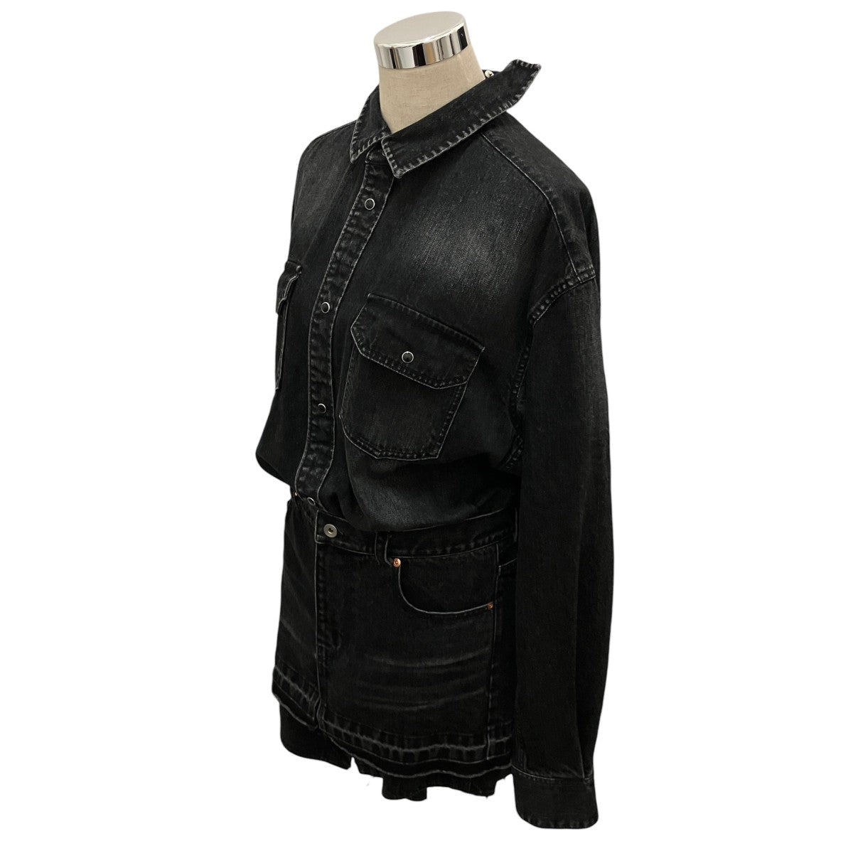 sacai デニムワンピース 古着・中古-3枚目のアイテム画像