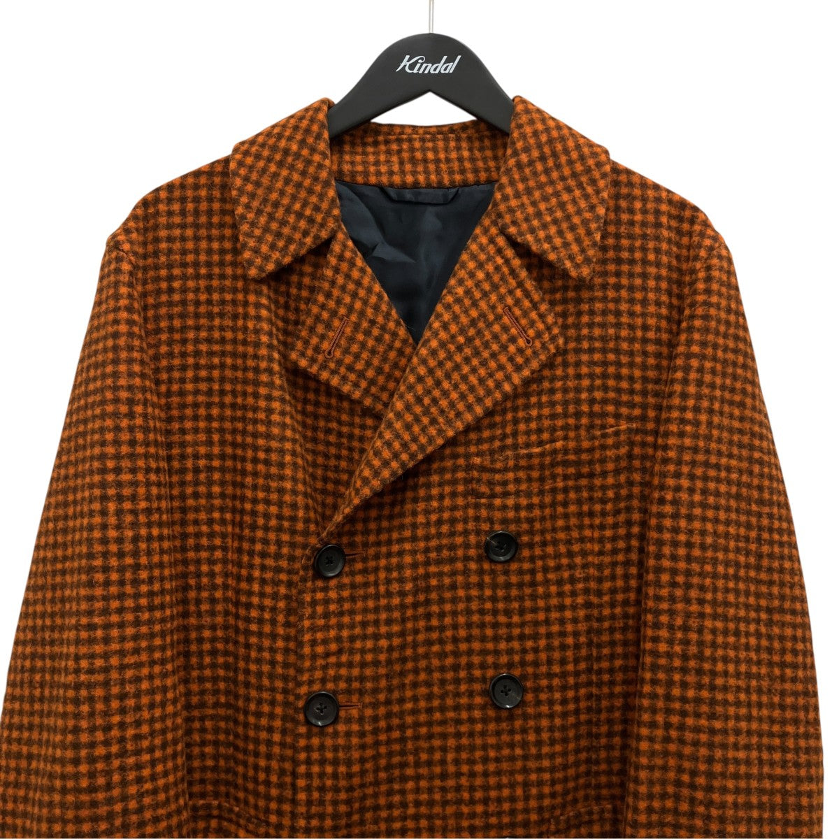 Belvest×TOMORROW LAND 【Belvest／2】チェックコート 古着・中古-3枚目のアイテム画像