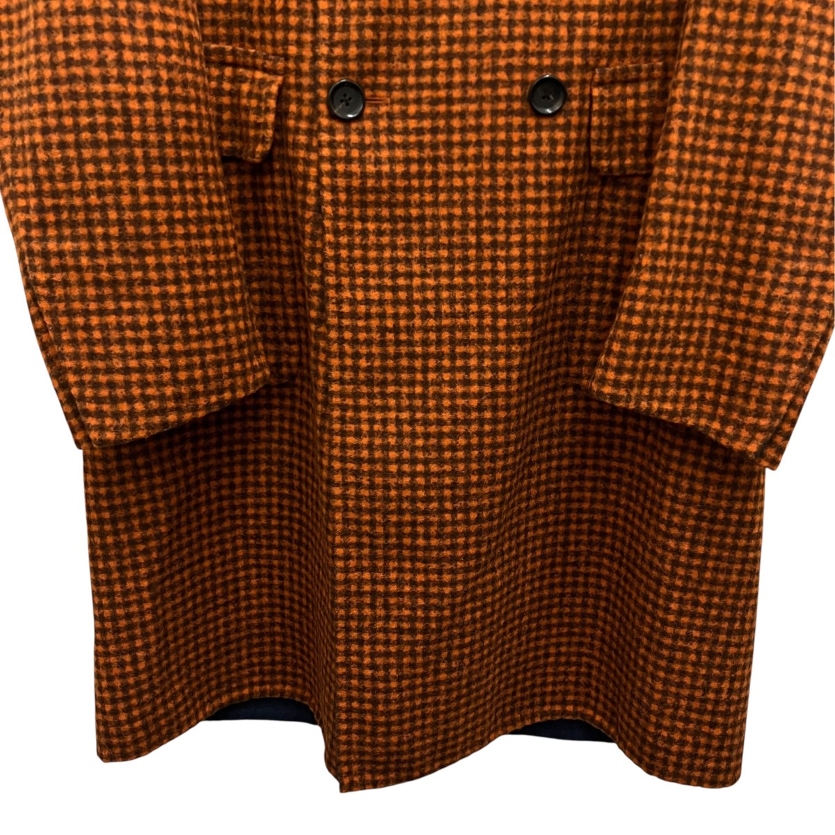 Belvest×TOMORROW LAND 【Belvest／2】チェックコート 古着・中古-4枚目のアイテム画像