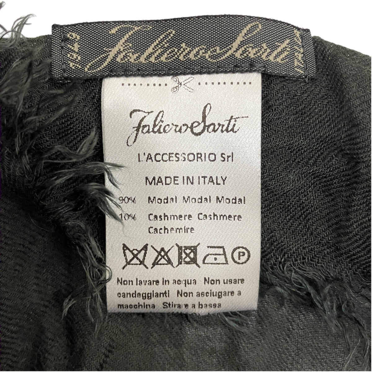 Faliero Sarti カシミヤ混 大判モダールストール 古着・中古-5枚目のアイテム画像