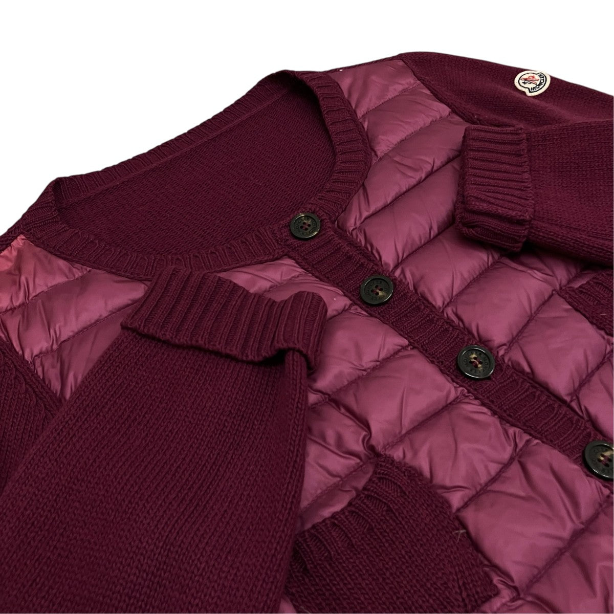 【MAGLIONE TRICOT ALLA CORENA】ダウン切替カーディガン