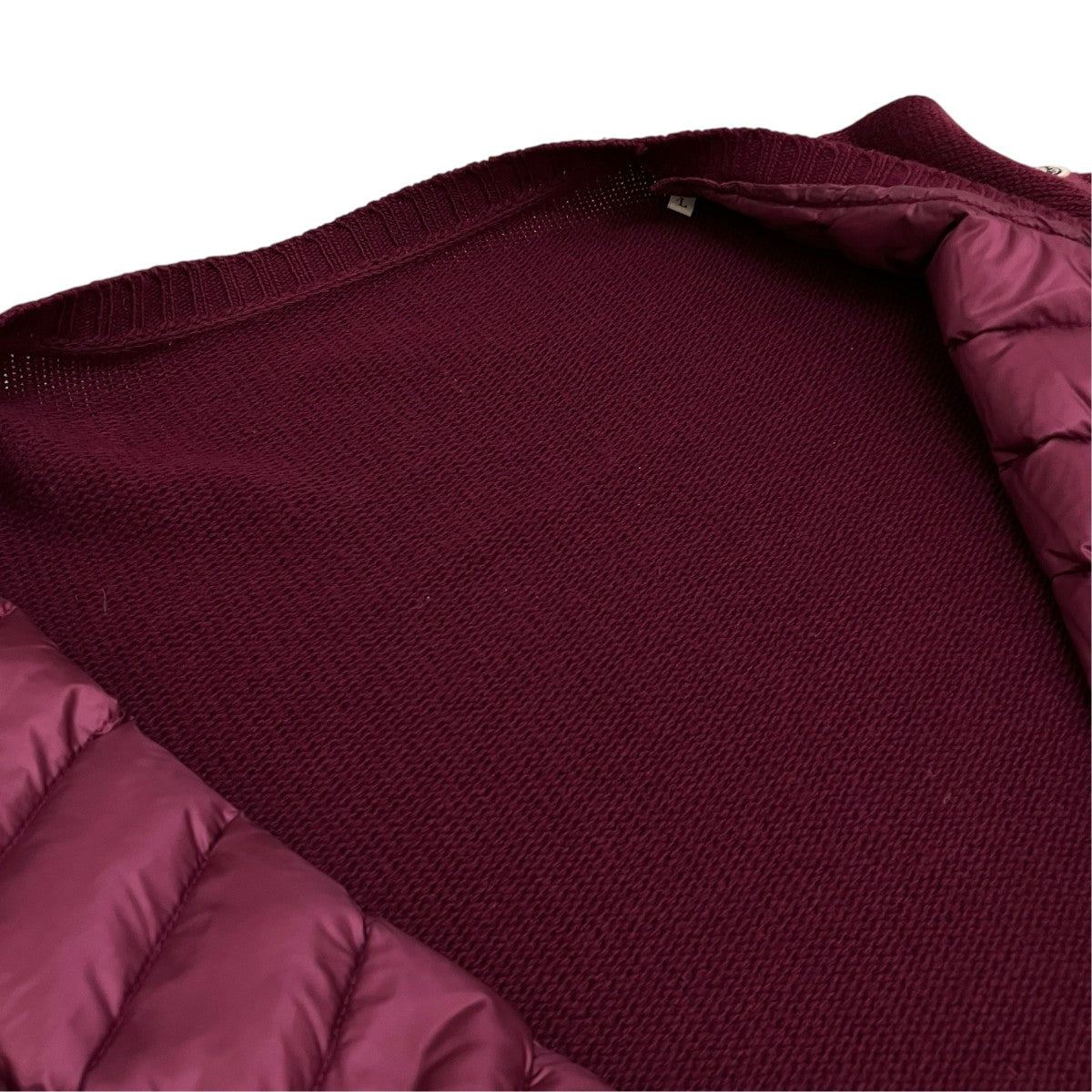【MAGLIONE TRICOT ALLA CORENA】ダウン切替カーディガン