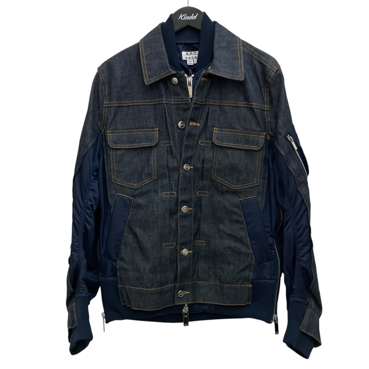 sacai×A．P．C． デニムジャケット21E2-PAADX-M02650 古着・中古-1枚目のアイテム画像