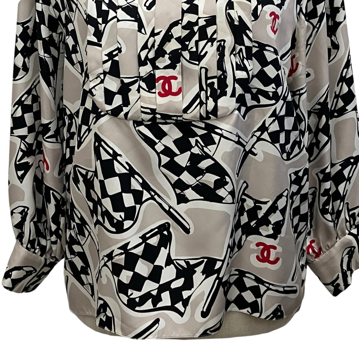 CHANEL レーシングブラウス 古着・中古-4枚目のアイテム画像