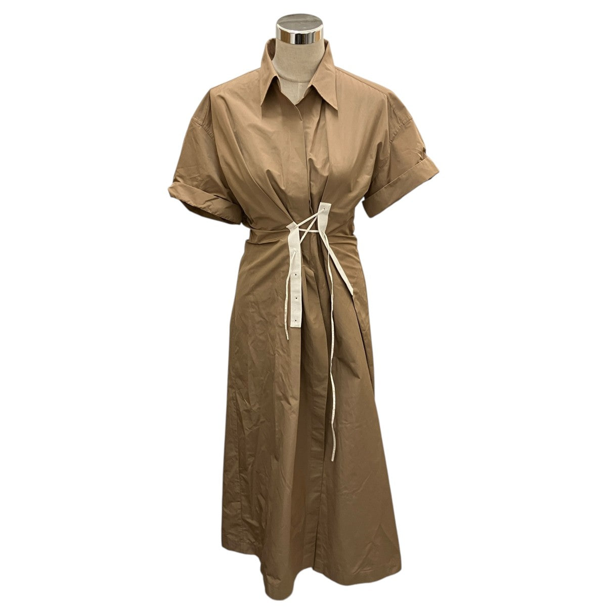 DRIES VAN NOTEN 【DELICK】レースアップポプリンワンピース 古着・中古-1枚目のアイテム画像