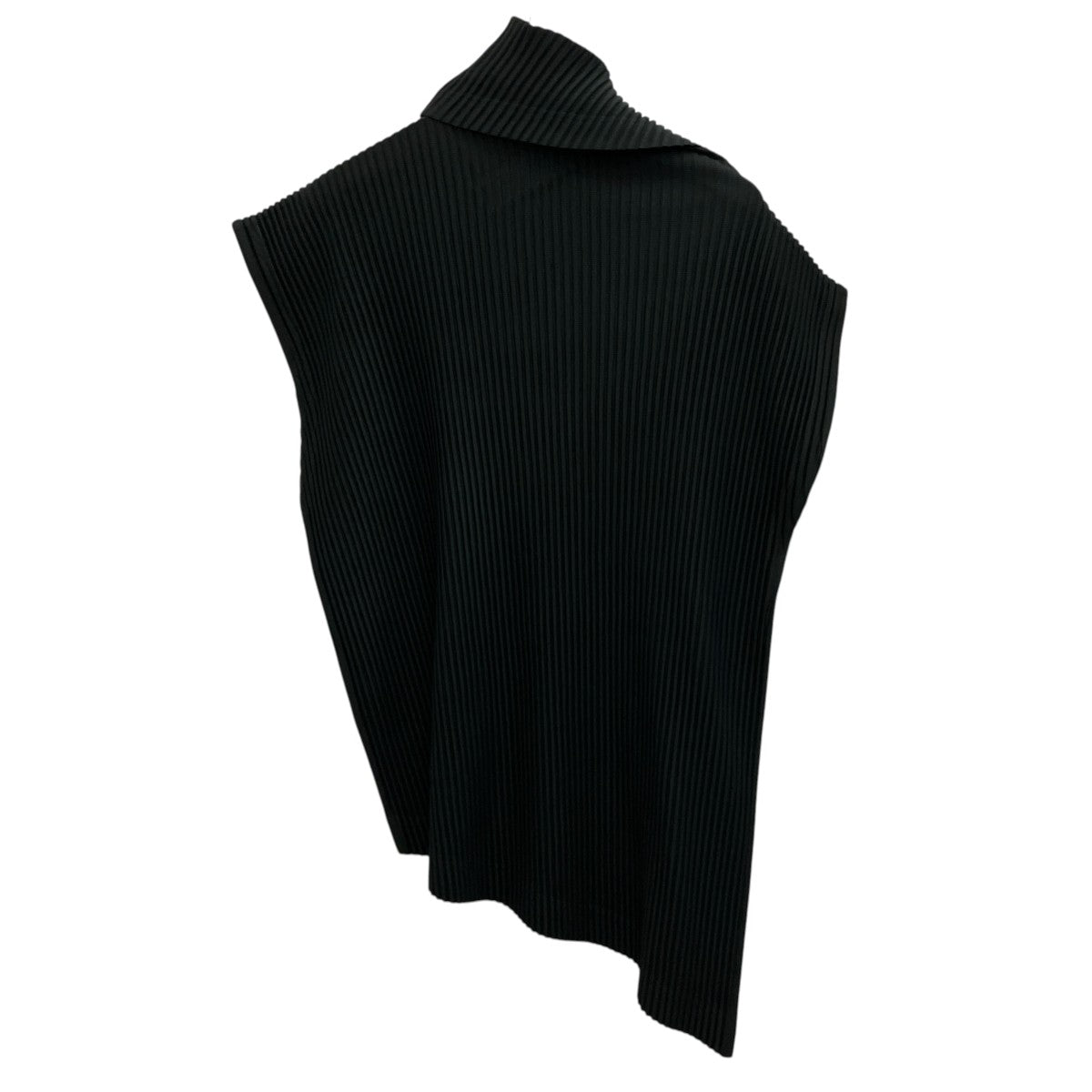 HOMME PLISSE ISSEY MIYAKE ノースリーブプリーツトップスHP58JK305 古着・中古-2枚目のアイテム画像