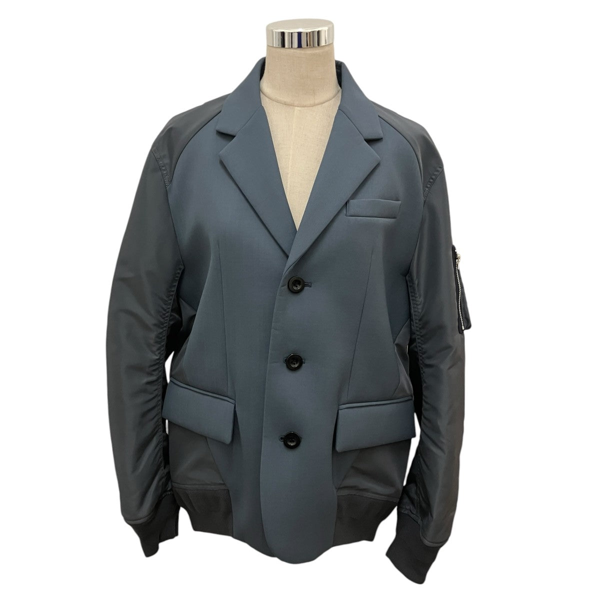 sacai 【Suiting Bonding Mix Jacket】切替ジャケット25-03581M 古着・中古-1枚目のアイテム画像