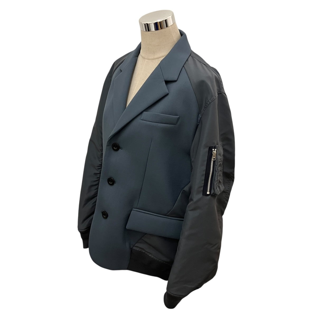 sacai 【Suiting Bonding Mix Jacket】切替ジャケット25-03581M 古着・中古-3枚目のアイテム画像