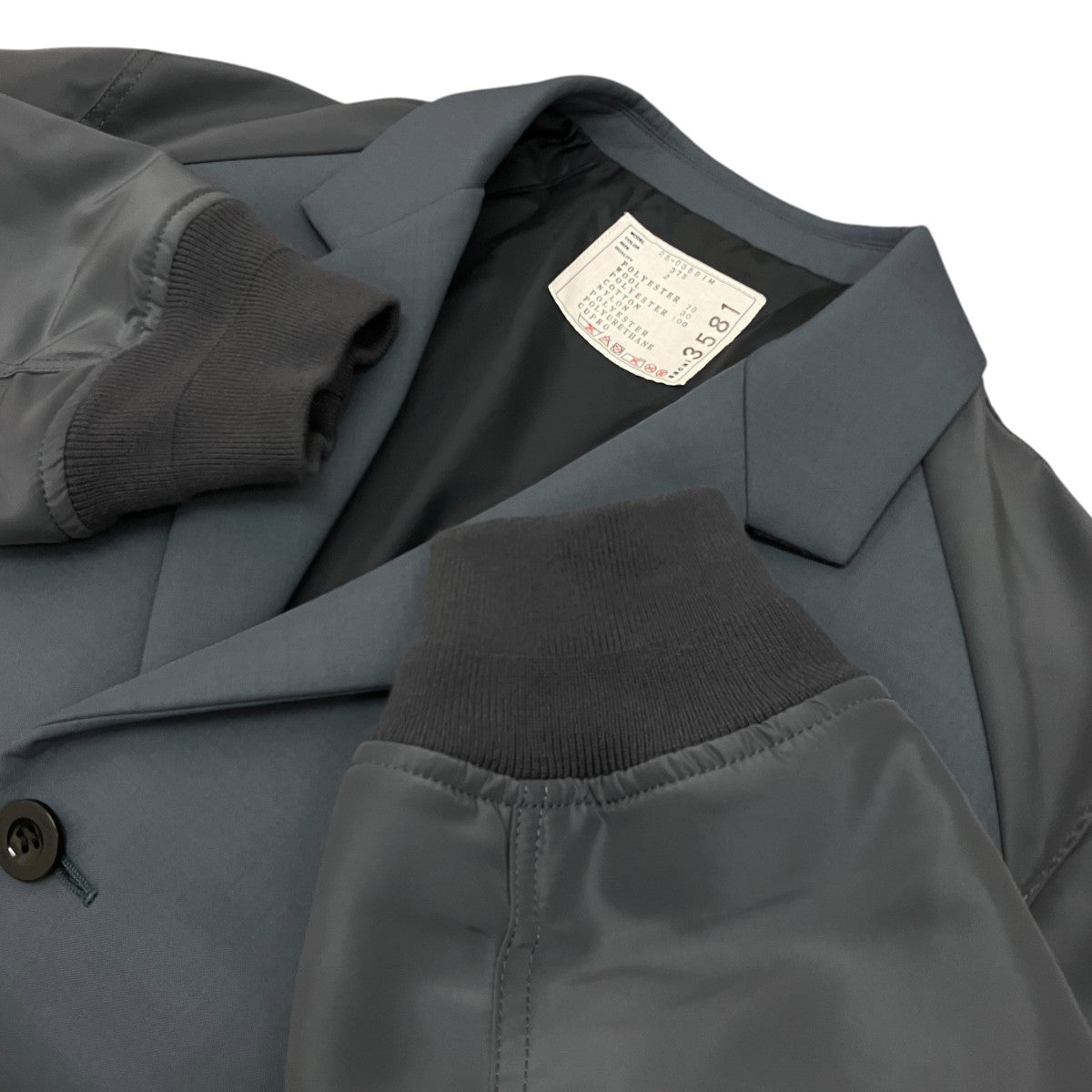 sacai 【Suiting Bonding Mix Jacket】切替ジャケット25-03581M 古着・中古-6枚目のアイテム画像