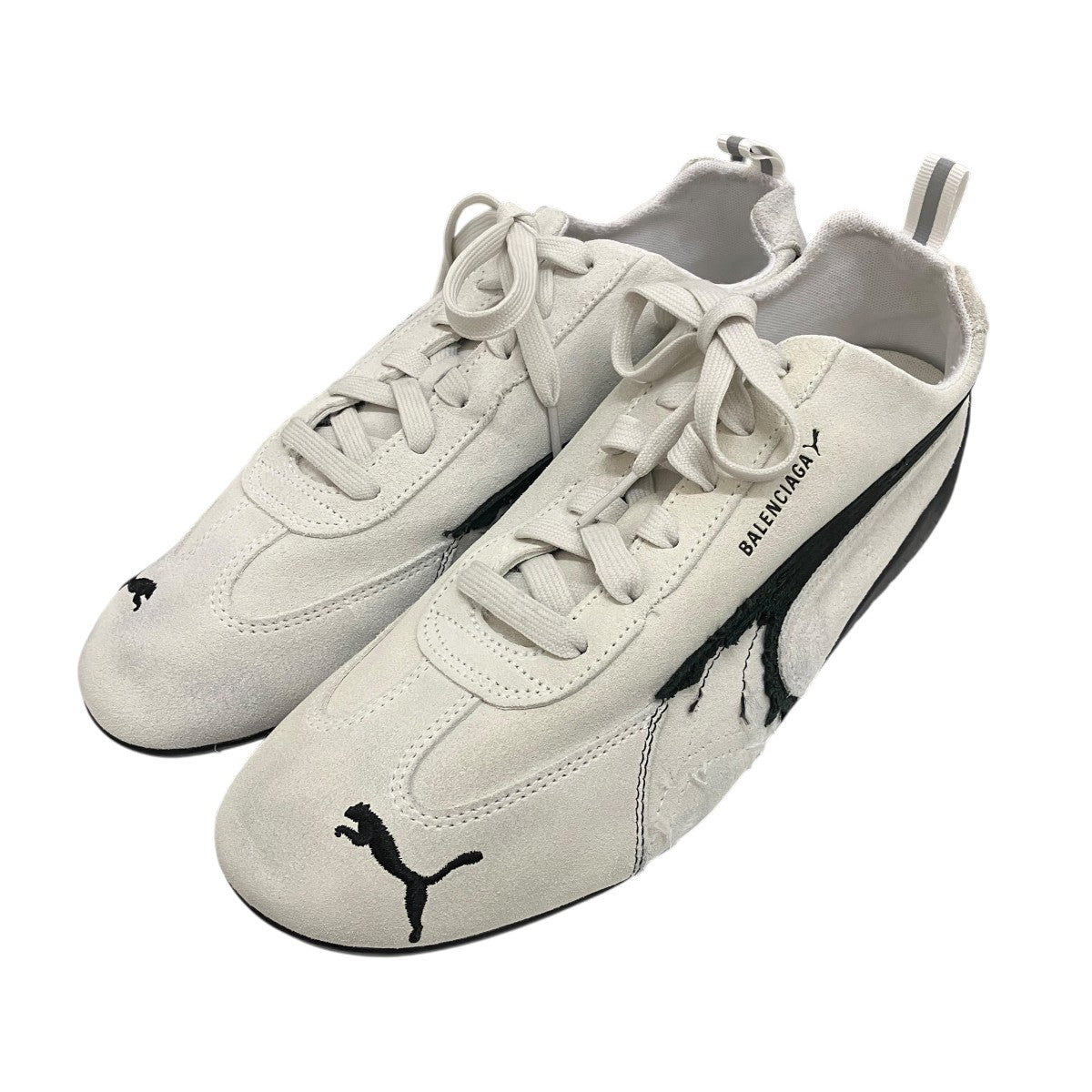 BALENCIAGA×PUMA 【speedcat】ダメージ加工スピードキャットスニーカー406519-01 古着・中古-1枚目のアイテム画像