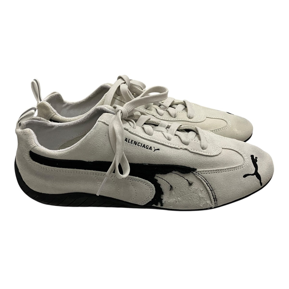 BALENCIAGA×PUMA 【speedcat】ダメージ加工スピードキャットスニーカー406519-01 古着・中古-4枚目のアイテム画像