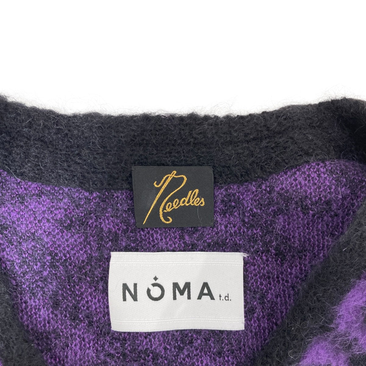 Mohair knit cardigan総柄ニットカーディガンN36-NNKN01