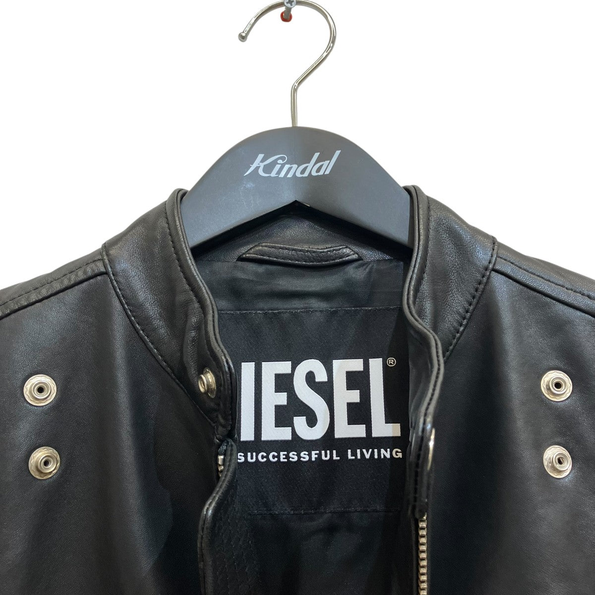 DIESEL(ディーゼル) L-TOVMASレザージャケット ブラック サイズ XS