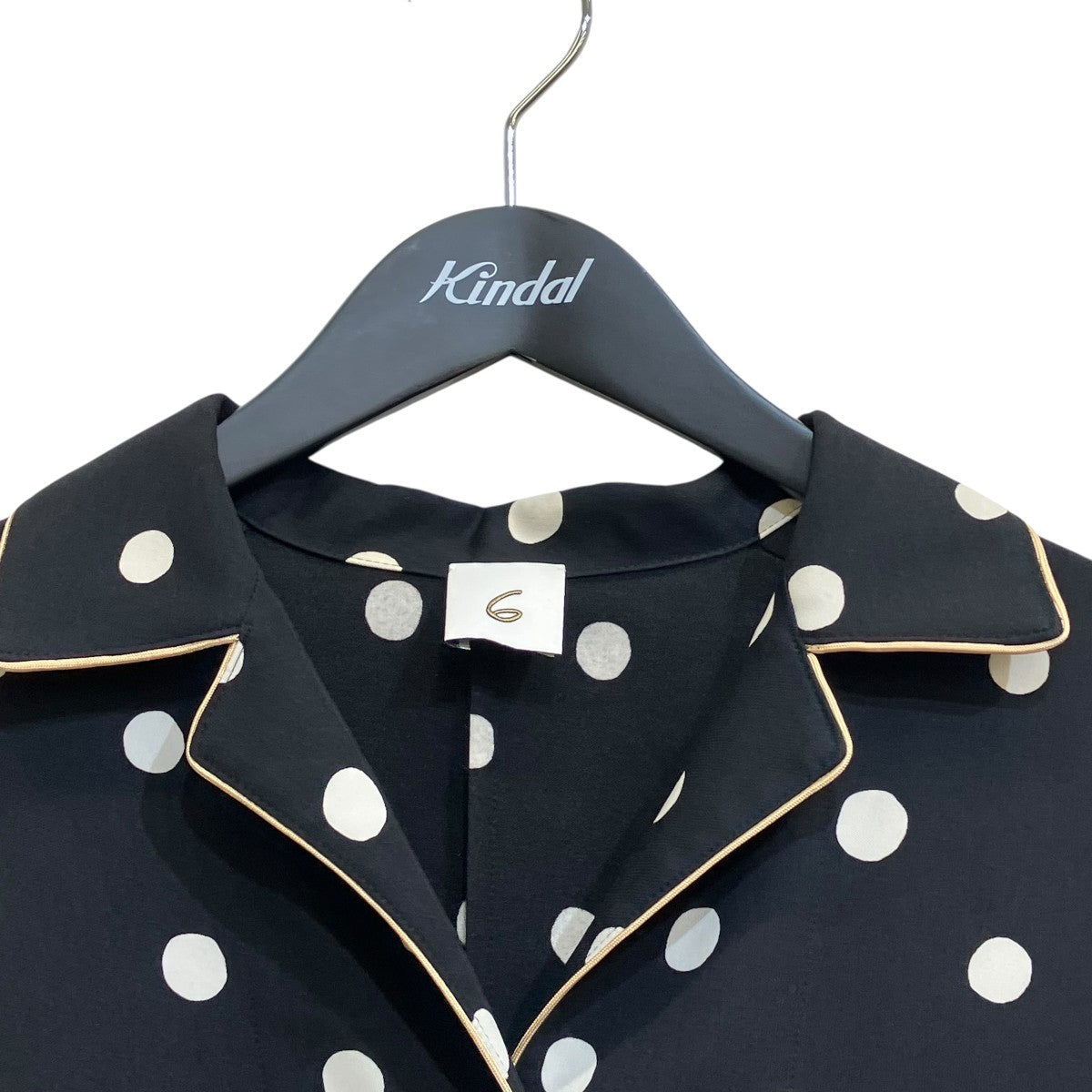 6(ROKU) BEAUTY＆YOUTH DOT PRINT SHIRTドット長袖シャツ8611-242-0194 古着・中古-3枚目のアイテム画像