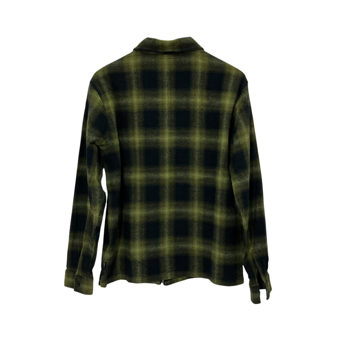 stussy Zip Up Shadow Plaid shirtオンブレチェックジップアップジャケット 古着・中古-2枚目のアイテム画像