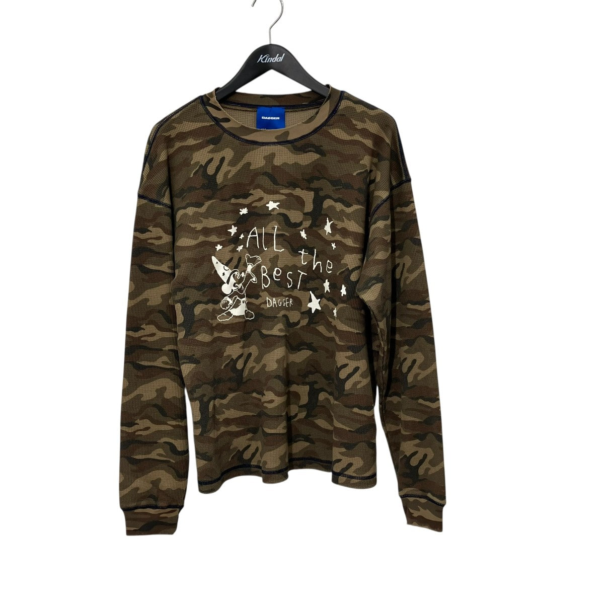 DAGGER TAKING THE MICKEY CAMO LSカモフラージュサーマルカットソー 古着・中古-1枚目のアイテム画像