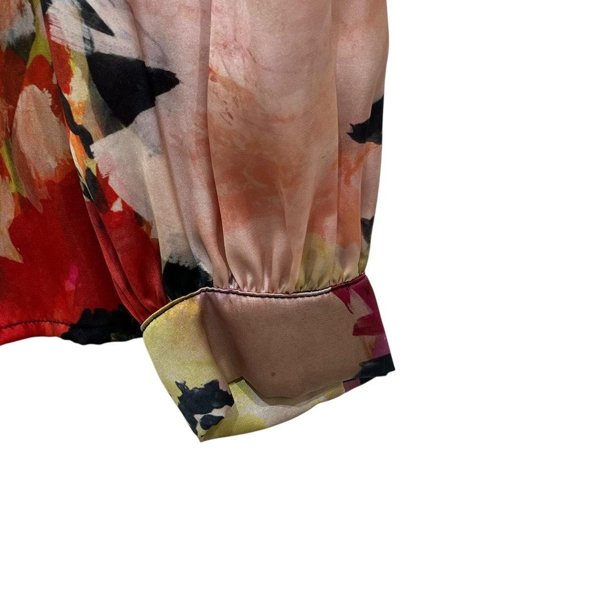 DOUBLE STANDARD CLOTHING 24SSFloral Print Satin Blouseフラワープリントサテンブラウス0204-160-241A 古着・中古-4枚目のアイテム画像